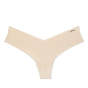 PINK Breathable No-Show High-Leg Thong Panty Women Size Large